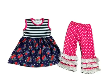 Летняя одежда для Новорожденных девочек, комплект детской одежды для девочек, Детская футболка, Шорты, 2 предмета, хлопковая повседневная одежда