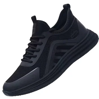 Черные мужские кроссовки для бега 2023, Новые осенние кроссовки на мягкой подошве, повседневная обувь для фитнеса, прогулок, бега трусцой, модная спортивная обувь