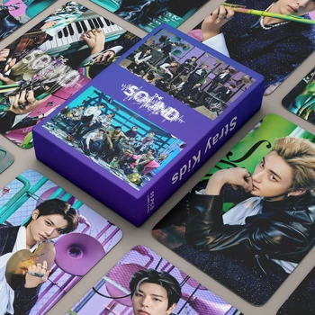 55 шт./компл. фотокарточек Kpop Stray Kids The Sound Из нового альбома Lomo Cards 2023, набор фотокарточек Straykids, подарки фанатам Kpop