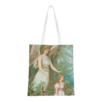 Сумка для покупок Викторианской эпохи, женская холщовая сумка-тоут, прочные винтажные сумки для покупок с продуктами 
