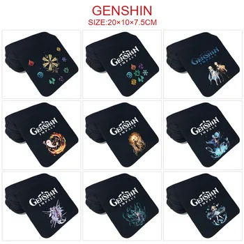 Пенал Genshin Impact Hutao Klee, Кошелек-портмоне, школьная ручка, сумка на молнии, Мультяшные дети, мальчики, девочки