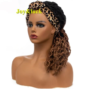 Синтетическая повязка на голову с дредами, парики, черное Омбре, коричневая лента для волос с леопардовым принтом, женский парик с грязной оплеткой хорошего качества