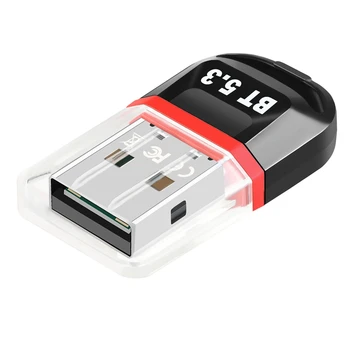 USB Bluetooth 5.3 Адаптер USB Bluetooth Приемник Поддерживает Ноутбук Настольный ПК Bluetooth Гарнитура Приемный передатчик Красный