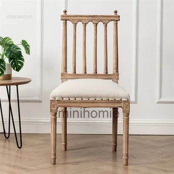 Обеденный стул со спинкой из ткани в американском стиле Кантри, мебель для дома в гостиной, стул для отдыха, стулья для макияжа на вилле с проживанием в семье CP