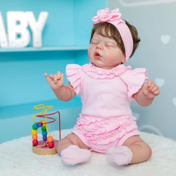 NPK 55 СМ От 0 до 3 месяцев Размер Ребенка Reborn Alexis Реалистичная Мягкая На Ощупь Приятная Детская 3D Кожа С Видимыми Венами Высококачественная Художественная Кукла