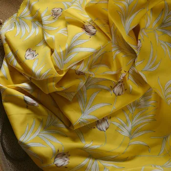 Высококачественный вискозный материал Винтажное платье tela с цветочным принтом и ткань чонсам