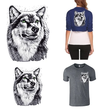 Нашивки G5AB Wolf на футболке, теплопередающая наклейка, которую можно стирать утюгом на одежде. Аппликация