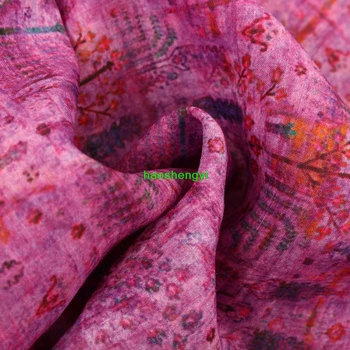 Оригинальная летняя тонкая ткань для одежды с абстрактным принтом pure ramie