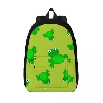 Рюкзак с лягушачьим рисунком, дорожная сумка унисекс, школьный ранец, сумка для книг Mochila