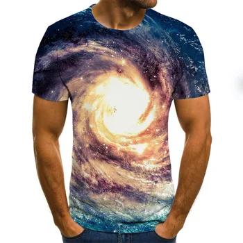 2023 Новая футболка Nebula, мужской 3D Повседневный Топ Galaxy, Рубашка с 3D Принтом, Короткий Рукав, Летний Топ С Круглым вырезом, Модная Уличная Одежда XXS-6XL