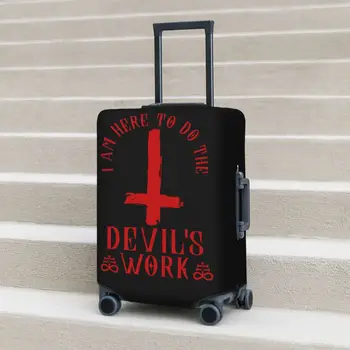 Чехол для чемодана с пентаграммой Предназначен для выполнения дьявольской работы, защиты бизнеса, удовольствия от полета, чемодан для багажа