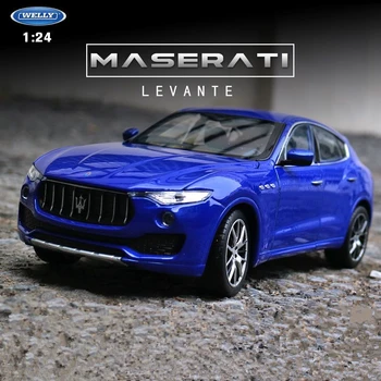 WELLY 1:24 Maserati Levante SUV Легкосплавная Модель Автомобиля, Изготовленная на заказ, Металлические Игрушечные Транспортные Средства, Модель Автомобиля, Коллекция Высокой симуляции, Детские Подарки