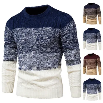 Высококачественные мужские свитера, толстые зимние теплые дышащие шерстяные мужские свитера, вязаный пуловер
