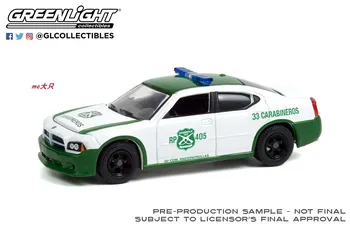 GreenLight 1: 64 2006 Dodge Charger Carabineros Металлические игрушечные машинки из сплава, отлитые под давлением, модели транспортных средств для детей, подарок для мальчиков горячий