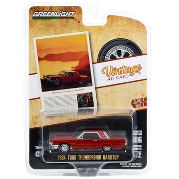 Литье под давлением из сплава Greenlight 1/64 1964 Ford Thunderbird с жестким верхом, модель автомобиля, коллекция моделей, подарок, сувенир, игрушечное пятно