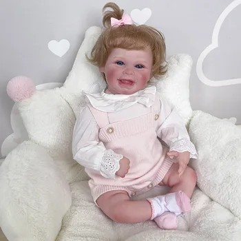20-дюймовая кукла Reborn Harper, новорожденная реалистичная кукла для тела из ткани, 3D кожа ручной работы с краской Genesis, видны множественные вены