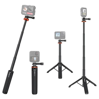 Спортивная камера VRIG TP-08, селфи-палка, штатив, подставка 51 см макс. Высота для GoPro 11/109 Прямая трансляция видеоблога Запись селфи-видео