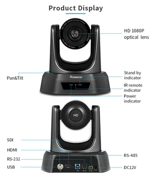 Tenveo NV20A USB HDMI SDI HD 1080p Конференц-камера с автофокусом PTZ-камера SDI Cam с 20-кратным увеличением для видеоконференции