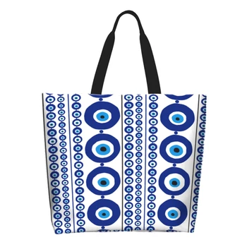 Сумочка с принтом Turkey Blue Eyes, Многоразовая Складная сумка для покупок, Высококачественные водонепроницаемые сумки через плечо большой емкости