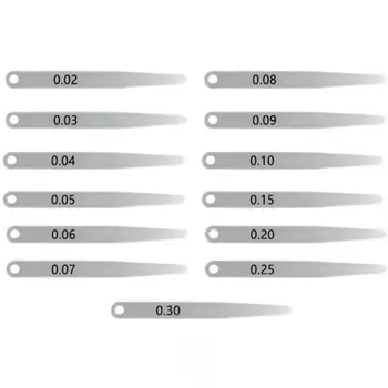 Измерители Щупа 2шт Метрический Толщиномер 0,05-0,20 мм Инструмент Для Измерения Зазора Толщиномер для Инструментов для Измерения Ширины зазора