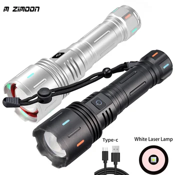 Мощный белый лазерный фонарик 1500-метровый перезаряжаемый фонарик с батареей 26650, тактический военный фонарик, уличные инструменты