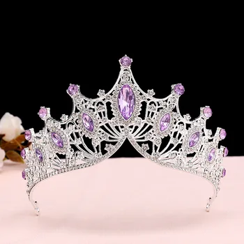 Королевская корона Ручной работы, красочные свадебные диадемы, повязка на голову со стразами, детские аксессуары для волос для женщин и девочек