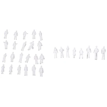 100-кратные модели людей в масштабе 1: 100, неокрашенные фигурки поездов и 100-кратные модели людей в масштабе 1: 75, строящие поезда