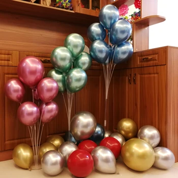 10 шт. / лот, 12-дюймовый хромированный матовый металлический латексный воздушный шар, день рождения, свадебное украшение, перламутровый латексный гелиевый воздушный шар