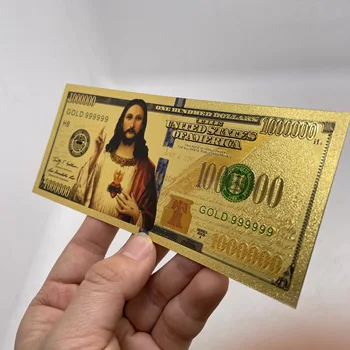 Золотые банкноты Иисуса для коллекционирования и подарков