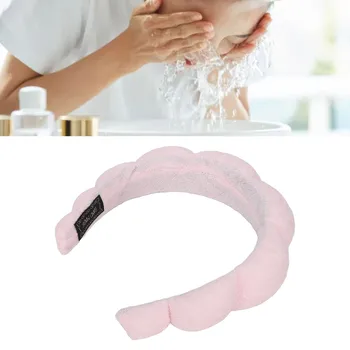 Повязка на голову для спа-процедур, губка для спа-процедур и махровое полотенце, повязка на голову с тканевой подкладкой для ухода за кожей, средство для мытья лица, средство для снятия макияжа