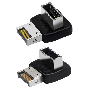 USB 3.1 Type E 90-Градусный Преобразователь Передняя Розетка TYPE C USB Передняя Панель C Адаптер Заголовка для Материнской Платы ПК Внутренний Разъем