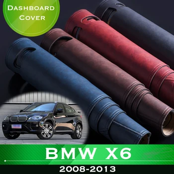 Для BMW X6 E71 2008-2013 Противоскользящая приборная панель автомобиля, избегающая освещения, приборная платформа, крышка стола, кожаный коврик, ковер 2012 2011