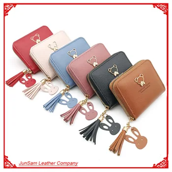Новая фурнитура, маленький женский кошелек с милым медведем, Короткий женский кошелек для монет на молнии, японская и корейская женская мини-сумка для рук