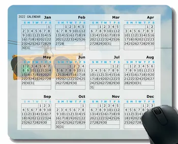 Коврик для мыши с календарем на 2022 год, светофор, небесные облака, пользовательские игровые коврики для мыши с дизайном