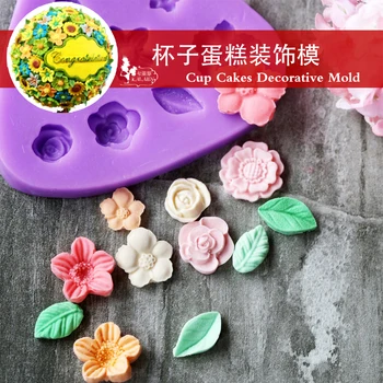 Yueyue Sugarcraft Цветок силиконовая форма для помадки инструменты для украшения торта форма для шоколадной пасты