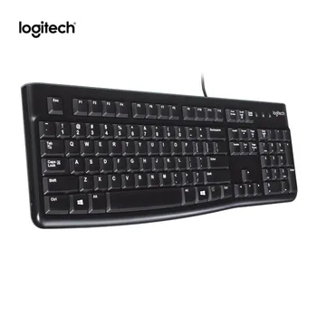Logitech K120 PC Компьютерная USB-проводная клавиатура для компьютера PC Водонепроницаемая клавиатура