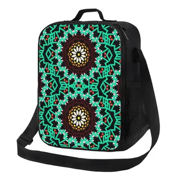 Изготовленная на заказ сумка для ланча с рисунком мексиканских цветов, женский холодильник, термоизолированные ланч-боксы для детей, школа