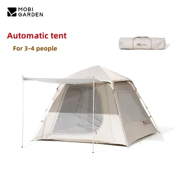 Mobi Garden Camping Автоматическая палатка Семейная Мгновенная палатка Всплывающая палатка Простая настройка Защита от ультрафиолета Для пикника на пляже на открытом воздухе