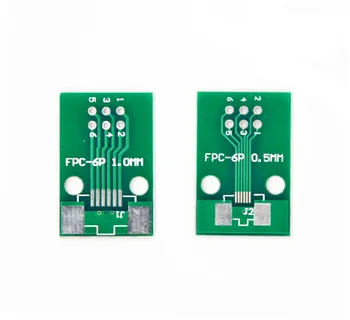 Плата адаптера FPC FPC-6P FFC к 2,54 встроенному двустороннему разъему TFT LCD с шагом 0,5 мм 1 мм