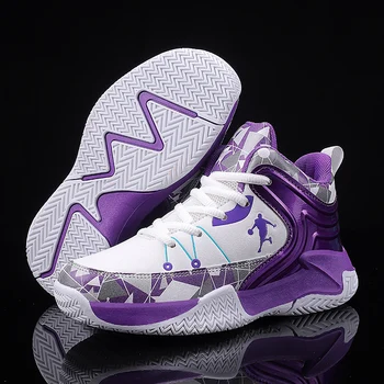 Брендовая детская спортивная обувь 2023, Новая Дышащая детская баскетбольная обувь, Уличная баскетбольная обувь для мальчиков, Спортивная обувь для девочек