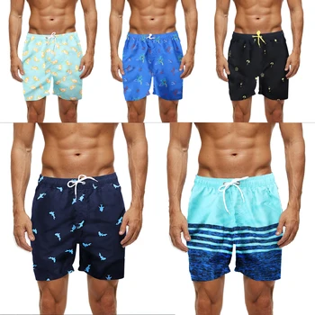 Быстросохнущие летние мужские купальники для отдыха, Пляжные шорты, трусы для мужчин, плавки, Шорты для плавания, Пляжная одежда, Шорты для серфинга