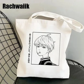 Сумка для покупок Tokyo Revengers Graphic Tote Harajuku Shopper Bag Женская Холщовая Сумка Через плечо Ulzzang Funny Eco Большой емкости