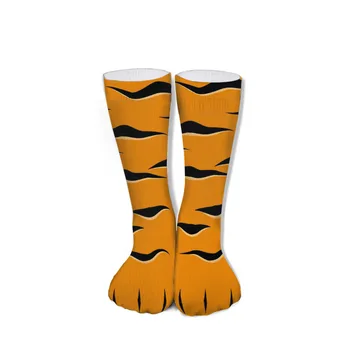 Мужские носки с рисунком тигра для путешествий, 3D принт, носки до середины икры для мальчиков и девочек