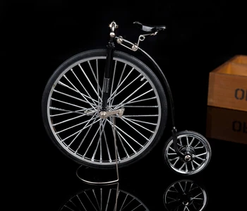Ретро модель велосипеда с высокими колесами, игрушечные украшения, имитация металла, обучение модели конструкции велосипеда