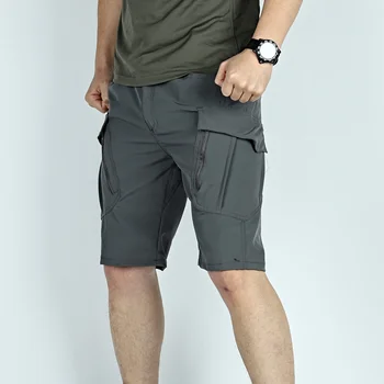 Военные шорты Мужские водонепроницаемые износостойкие брюки-карго Мужские летние шорты Быстросохнущие брюки с несколькими карманами S-4Xl