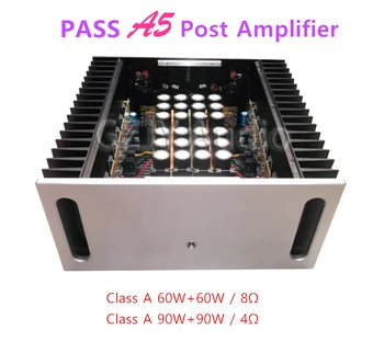 Чистый усилитель мощности класса A PASS A5 Pure Post Amplifie Поддерживает Сбалансированный или Несбалансированный вход 4-8 Ом 60 Вт * 2, Прекрасный голос