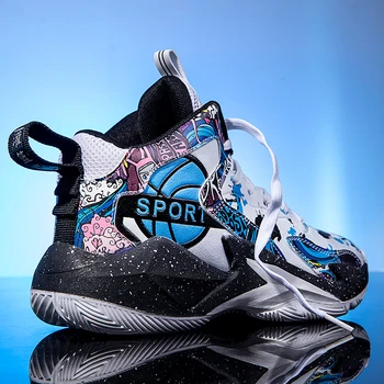 Мужская баскетбольная обувь Пара уличных баскетбольных туфель Высококачественная спортивная обувь Женская большого размера 36-45