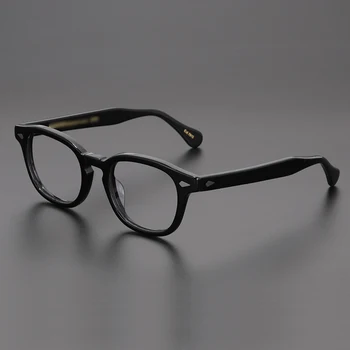Ретро ацетатная оправа для очков, мужские высококачественные дизайнерские брендовые оптические очки для чтения при близорукости, женские винтажные очки по рецепту,