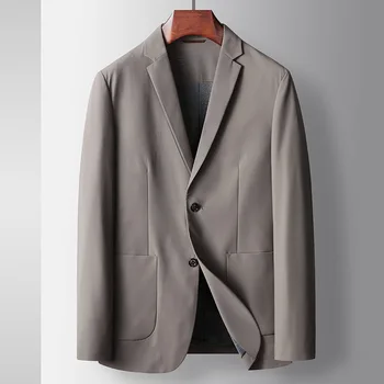 Мужской повседневный костюм 2023, Весенняя новинка, высококачественная мода для молодежи среднего возраста, легкое роскошное деловое тонкое пальто, джентльменские блейзеры