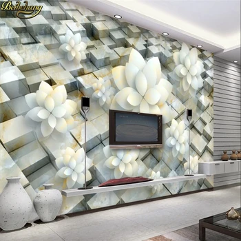 бейбехан Мраморная рельефная роспись на заказ фотообои для покрытия стен гостиной диван спальня ТВ фон настенная роспись обои